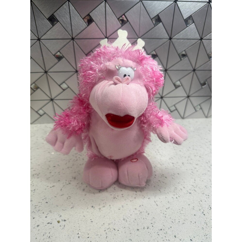 Gemmy PINK Funky Munky Animated Plush Raining Men Singing Dancing 10” RARE